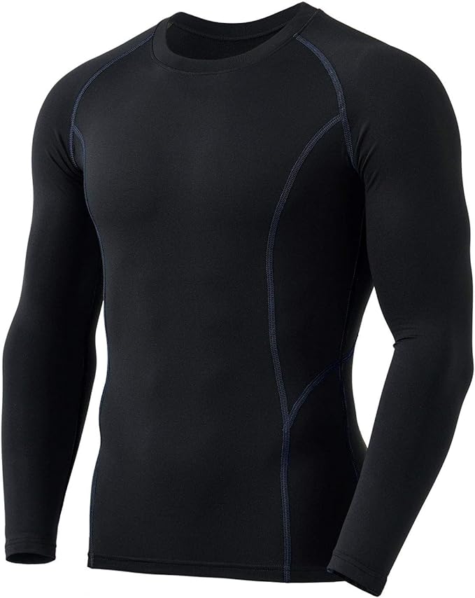 TSLA Men's Thermal Long Sleeve Compression Shirts, Athletic Base Layer Top, Winter Gear Running T-Shirt