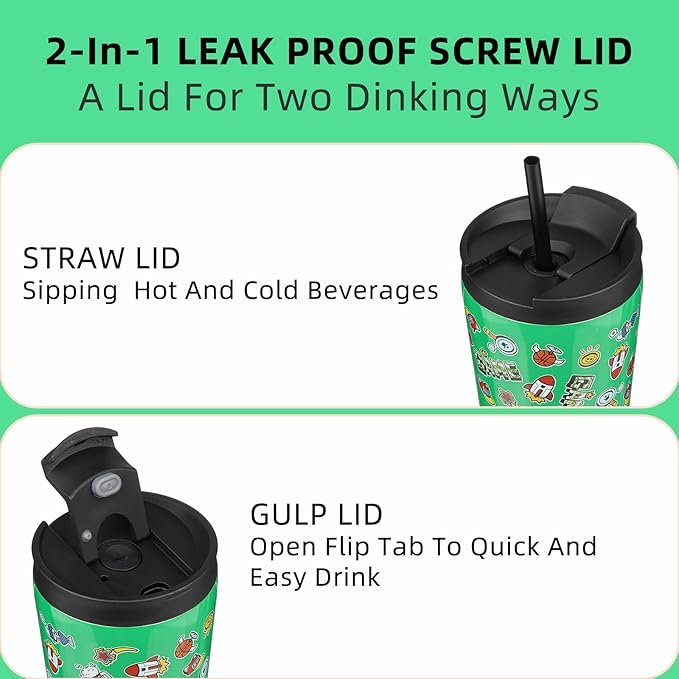 BJPKPK 34oz Stainless Steel Insulated Tumbler With lid And Straw Travel Coffee Thermal Tumblers Cup For Women And Men,Game