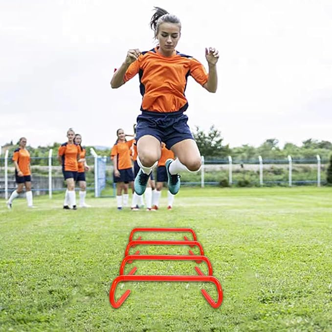 Professional Agility Ladder Speed Training Equipment Set-20ft Agility Ladder,12 Soccer Cones, 4 Agility Hurdles, Running Parachute, Suitable for Soccer Football Basketball Training