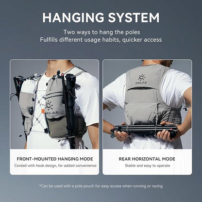 KAILAS FUGA AIR 8 Ⅳ Running Hydration Vest Hydration Pack Lightweight with Two TPU Water Bladders for Women Men Trail Cycling Hiking