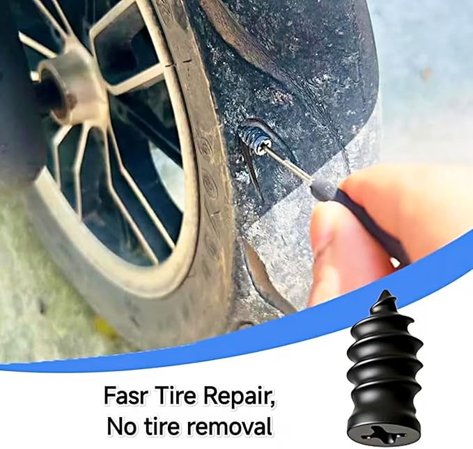 Tire Repair Nails Kit,Available in Two Sizes, 2025 New Vacuum Tire Repair Rubber Nail, Screw in Tire Repair Plugs, Fast Self-Service Tire Repair Tools for Car, Motorcycle, Truck (20Pcs)