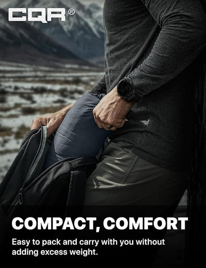 CQR Men's Lightweight Insulated Jacket, Windproof Packable Water Resistant Warm Active Coat for Hiking Work Outdoor Tactical