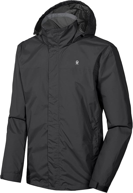 Little Donkey Andy Men's Waterproof Rain Jacket Outdoor Lightweight Rain Shell Coat for Hiking,Golf,Travel
