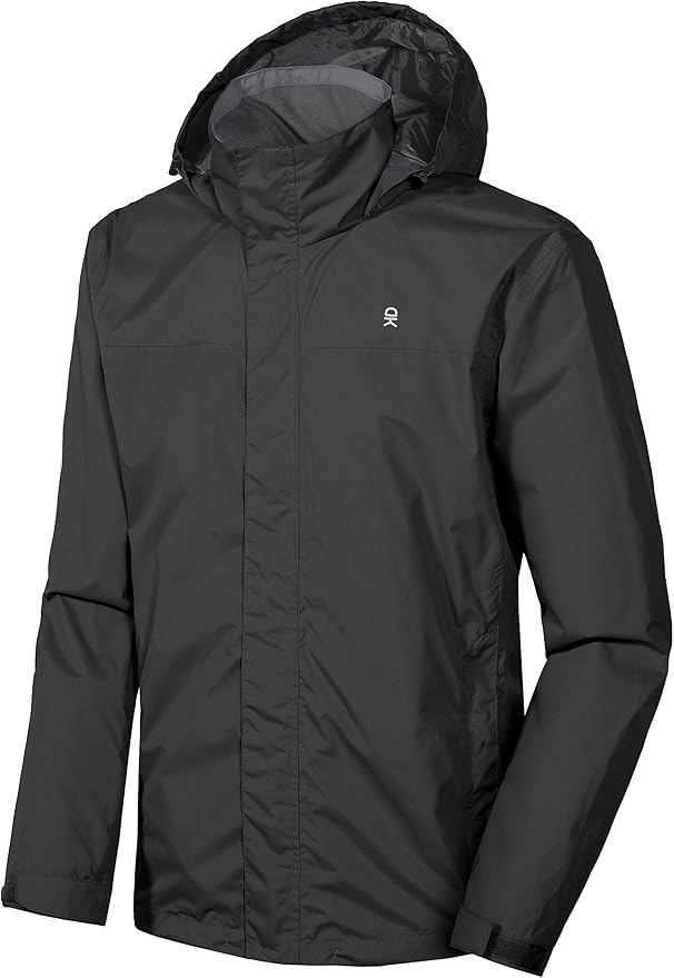 Little Donkey Andy Men's Waterproof Rain Jacket Outdoor Lightweight Rain Shell Coat for Hiking,Golf,Travel