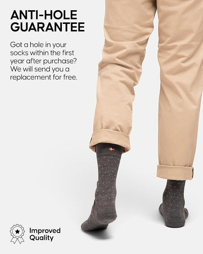 DANISH ENDURANCE Hiking Socks, Lightweight, Merino Wool Socks for Men & Women, Moisture Wicking & Thermal, 1 or 5 Pack