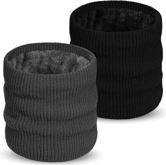 Winter Knitted Neck Gaiter For Men and Women Fleece Neck Warmer Windproof Face Mask for Cold Weather Gifts