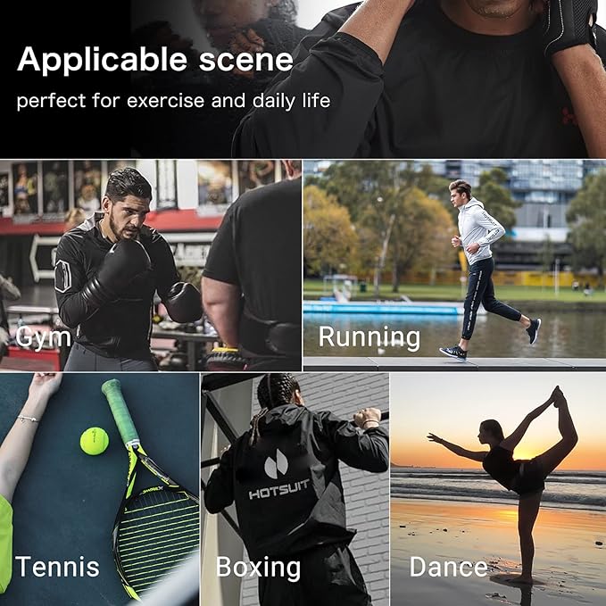 HOTSUIT Sauna Suit Men Anti Rip Sweat Suits Gym Boxing Workout Jackets