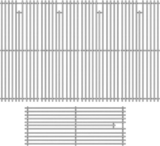 Cooking Grids for Bull Grill Replacement Parts,5 Pack Grill Grate for Bull 57569, Bull 57568,for 5 Burner Brahma Lion Premium 40-Inch Grills L90000 90000Grill Grates