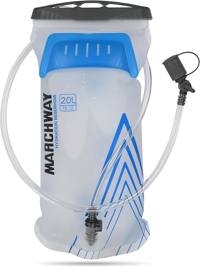 MARCHWAY Lightweight TPU Hydration Bladder 2L/3L for Hydration Packs, Slide-Seal Wide Mouth Water Reservoir Bag with Carry Handle for Hiking, Cycling, Running, Camping, Travel