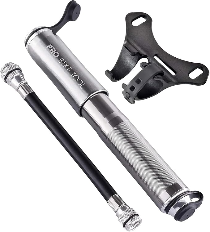 Pro Bike Tool Mini Bike Pump - Compact and Portable Bicycle Tire Pump for Fast Inflation - Compatible with Presta and Schrader Valves - Lightweight and Durable Design - Essential Bicycle Accessories
