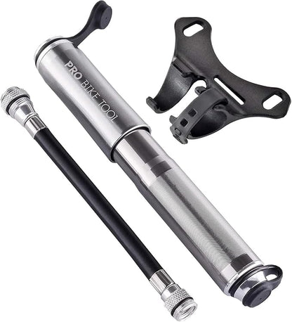 Pro Bike Tool Mini Bike Pump - Compact and Portable Bicycle Tire Pump for Fast Inflation - Compatible with Presta and Schrader Valves - Lightweight and Durable Design - Essential Bicycle Accessories