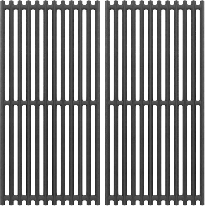BBQ Future 17" Grill Grates for Charbroil 2-Burner Tru-Infrared Gas Grills 463644220 463642316 463632320 463632520, Cast Iron Cooking Grid Replacement Part G369-0030-W2 for Charbroil Grill Parts