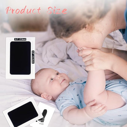 4-Pack Baby Footprint Kits,Inkless Hand and Footprint Kit,Clean Touch Baby Handprints and Footprints Kits,No Mess Ink Pad for Baby Hand and Footprints,Baby Shower Gifts for New Moms