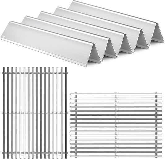 7636 7638 7639 Grill Grates Grill Parts for Weber Spirit 2 Spirit II E-310, E-320, S-310, S-320,GS4 Spirit 300 Series Flavorizer Bars 15.3”, 17” Stainless Steel BBQ Grid Replacement Accessories