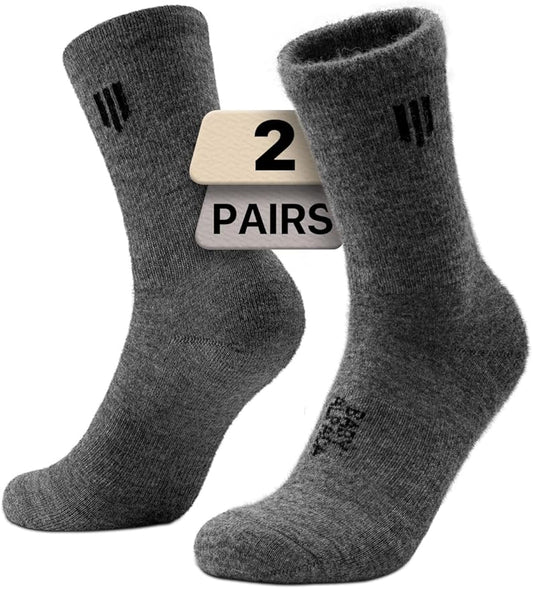 Alpaca Wool Micro Crew Hiking Socks Midweight Moisture Wicking Anti-blister Cushioned