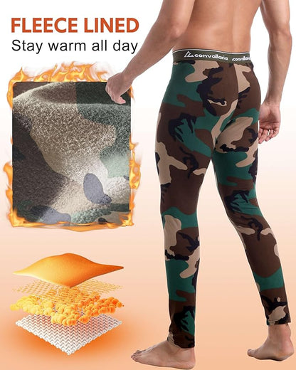 Men's Thermal Pants Fleece Lined Long Johns Compression Bottom Athletic Base Layer Cold Weather Gear 1 2 4 Pcs