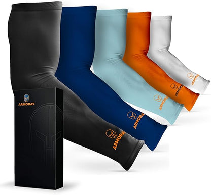 ARMORAY Arm Sleeves for Men or Women - Tattoo Cover Up - Cooling Sports Sleeve for Basketball Golf Football