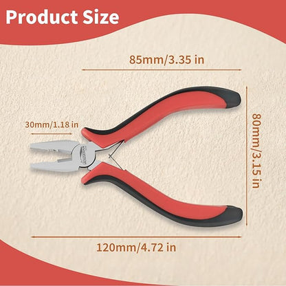 Mini Linemans Pliers 5"-5 Pack Combination Plier with Side Cutter, Lineman Pliers Electrical for Jewelry Making, DIY, Craft, Model