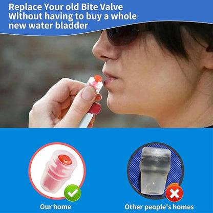 Bite Valve Replacement Mouthpiece Fit for Hydration Pack Bladder Water Backpack and Most Brands(4-Pack), with Shutoff Valve and Tube O-Ring