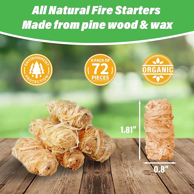 Charcoal Fire Starters for Grill: 150 PCS Premium Natural Tumbleweed Fire Starters - BBQ Firestarters for Campfires Fireplace Firepit Pizza Oven Wood Stove Smoker