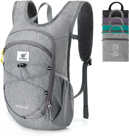 SKYSPER 15L/20L Foldable Hiking Backpack Lightweight Packable Travel Daypack with Chest Strap Small Folding Pack for Walking
