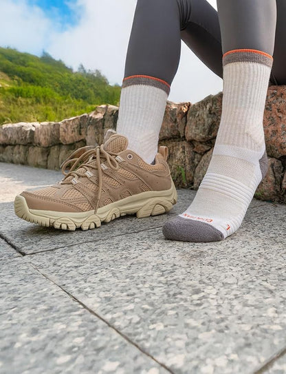 Merino Wool seamless Hiking Socks Moisture Wicking Anti-Blister Breathable Cushioned Compression Womens