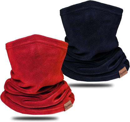 Neck Warmer Winter Neck Gaiter Face Mask Balaclavas for Women Men, Soft Fleece Face Cover Mask for Skiing Motorcycle-2 Pack