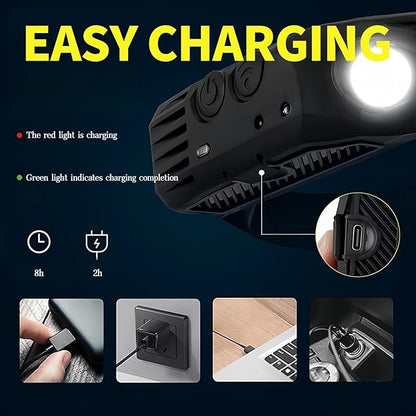 Headlamp 3 PCS, 230° Wide Beam Head Lamp, Motion Sensor LED Headlamp Rechargeable, 5 Mode Headlight Flashlight for Camping Fishing Hiking Gear, Bright, and Ideal for Hard Hats and Forehead Use!