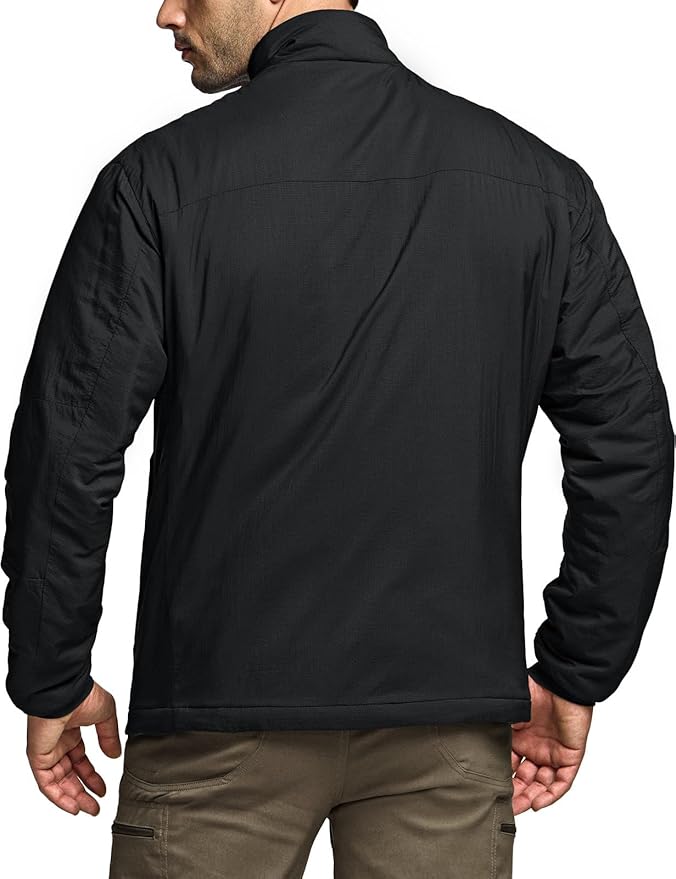 CQR Men's Lightweight Insulated Jacket, Windproof Packable Water Resistant Warm Active Coat for Hiking Work Outdoor Tactical