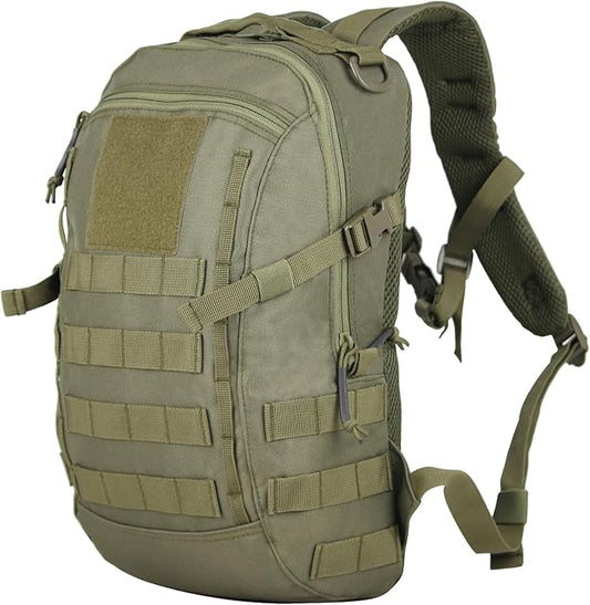 Small Tactical Backpack Military Daypack 12L Molle Bag Rucksack Army Daypack for Outdoor,Hiking,Camping,Travel (Green)