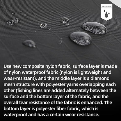 Rhinowalk 14L Bicycle Seat Bag, Waterproof Bike Bag, Mountain Road Bikes, Black, Adjustable Strap, Seat Mount