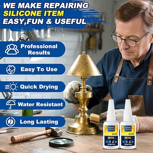 Metal Glue 100g - Heavy Duty Super Glue for Metal, Aluminum, Stainless Steel, Craft - Strongest Metallic Adhesive Weld, Fast-Bonding & Clear, Liquid Bonding Adhesive for Plastic, Wood,Rubber