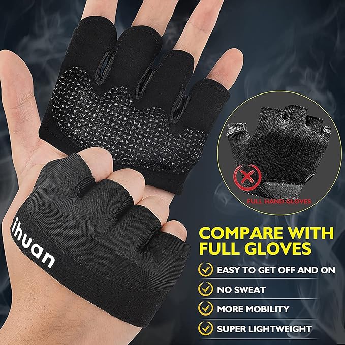 ihuan New Weight Lifting Gym Workout Gloves Men & Women, Great for Weightlifting, Exercise, Training, Fitness