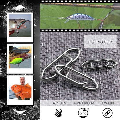 Atibin Stainless Lock Snaps Swivel Steel Saltwater Connector Fishing Snap Line High Strength Fishing Clip Power Lure Connector