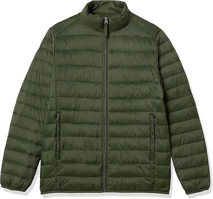 Amazon Essentials Men's Packable Lightweight Water-Resistant Puffer Jacket (Available in Big & Tall)