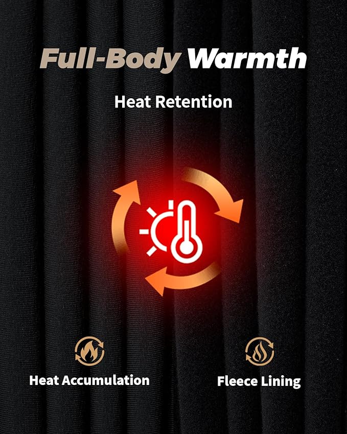 WEERTI Thermal Underwear for Men Long Johns with Fleece Lined Base Layer Men Cold Weather Top Bottom