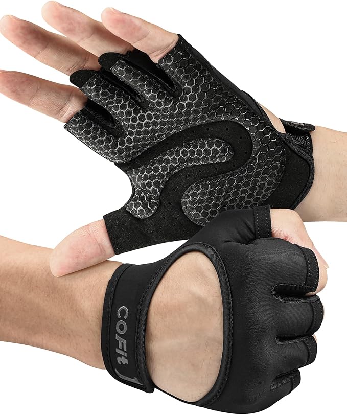 COFIT Breathable Workout Gloves, Antislip Weight Lifting Gym Gloves for Men Women, Superior Grip & Palm Protection for Weightlifting, Fitness, Exercise, Training