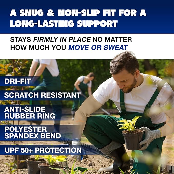 ARMORAY Arm Sleeves for Men or Women - Tattoo Cover Up - Cooling Sports Sleeve for Basketball Golf Football