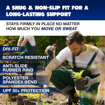 ARMORAY Arm Sleeves for Men or Women - Tattoo Cover Up - Cooling Sports Sleeve for Basketball Golf Football