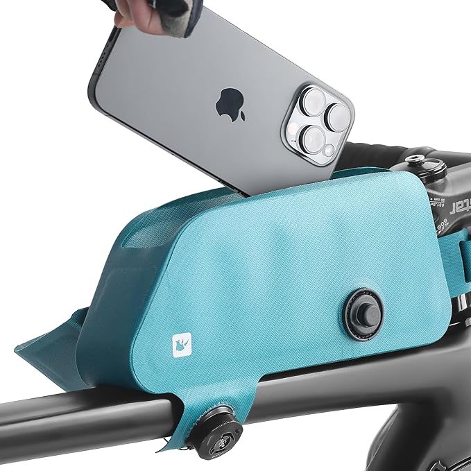 Rhinowalk Bike Frame Bag with Magnetic Flap Waterproof Bicycle Top Tube Bag Bikepacking Cycling Tools Storage Bag for MTB Road Bike