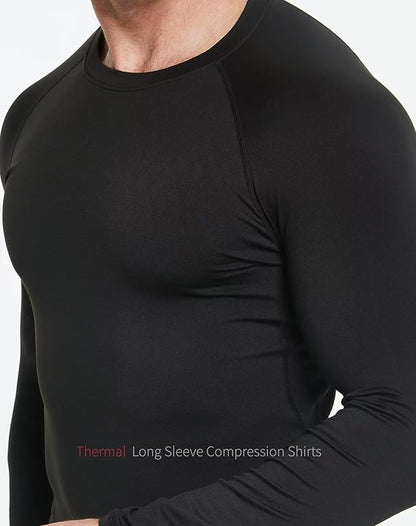 5 or 4 Pack Men's Thermal Compression Pants Fleece Lined Sports Tights Athletic Leggings Cold Weather Baselayer Winter Gear