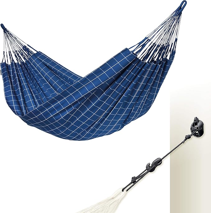 La Siesta® XL King Brisa Classic Hammock & CasaMount, Walls Ceilings Beams Suspension Kit - Indoor Outdoor Hammock Swing, Weather Resistant, Marine