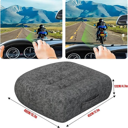 Super Thicken Car Seat Cushion for Adults-Car Booster Seat for Short Drivers-Increase The Field of View by 12cm/4.7in,Plush shell, breathable,with handle,easy to carry,for Cars,Office,Home（Dark Gray）