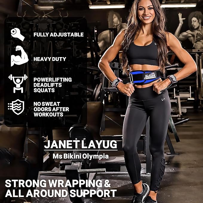 Schiek Sports Model 2004 Nylon 4 3/4" Weight Lifting Belt - Black