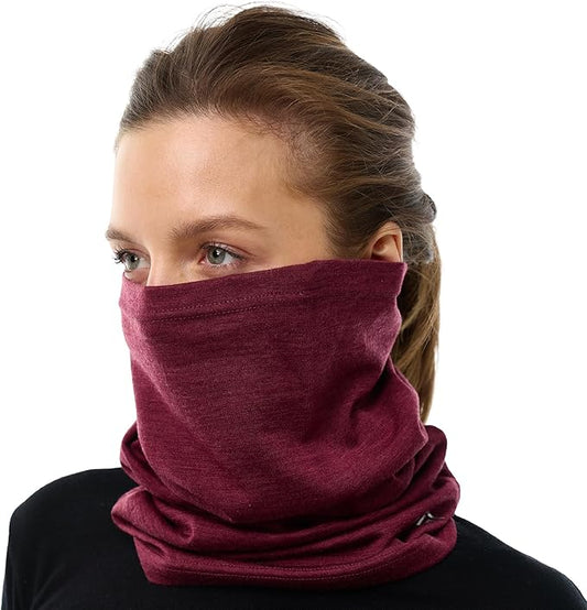 Merino.tech Merino Wool Ski Neck Gaiter - Face Mask Neck Warmer for Men & Women