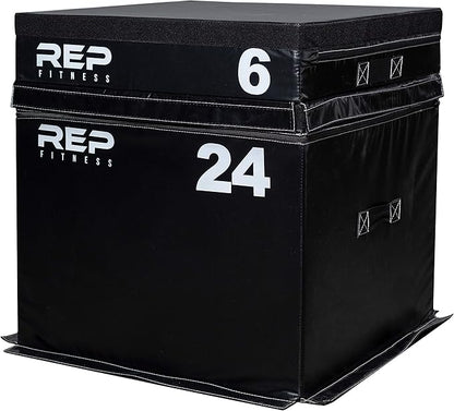 REP Fitness Stackable Soft Foam Plyo Box Set, Adjustable Plyometric Jump Box for Home Gym Workouts, Plyometric Jumping Platform for Exercise, Step Training, HIIT & CrossFit