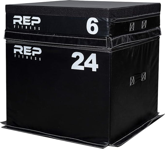 REP Fitness Stackable Soft Foam Plyo Box Set, Adjustable Plyometric Jump Box for Home Gym Workouts, Plyometric Jumping Platform for Exercise, Step Training, HIIT & CrossFit