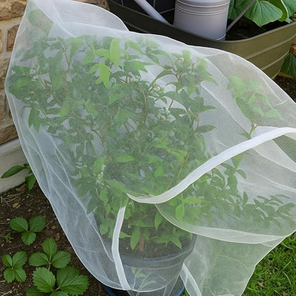 Fruit Tree Protection Bags 4x4.5 FT in 4 Pack | Multiple Size Garden Netting for Fruit & Vegetable Protection | White Plant Net Cover for Blueberry & Tomato | Bird & Insect Mesh Fabric Protector