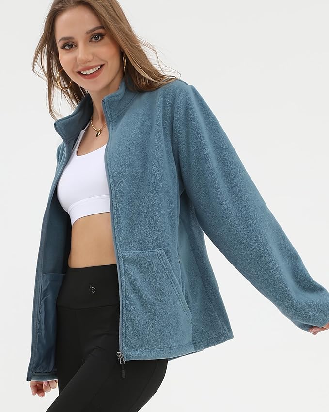 Argstar Women's Fleece Jacket with 6 Pockets (XS-2XL)