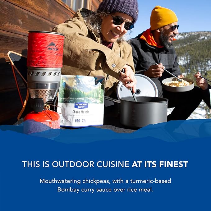 Backpacker's Pantry Chana Masala, 2 Servings Per Pouch, Freeze Dried Food, 14 Grams of Protein, Vegan, Gluten Free